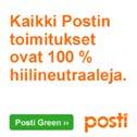 BANNERIT POSTIN TOIMITUKSET BANNERIT - POSTI GREEN 100 % hiilineutraali kuljetus Kaikki Postin toimitustavat ovat 100 %