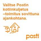 BANNERIT POSTIN KOTIINKULJETUS Bannerit Bannereita on useampaa eri kokoa. Voit itse muokata bannerit verkkokauppasi sivuille sopivaan kokoon ja tarvittaessa vaihtaa tekstit.