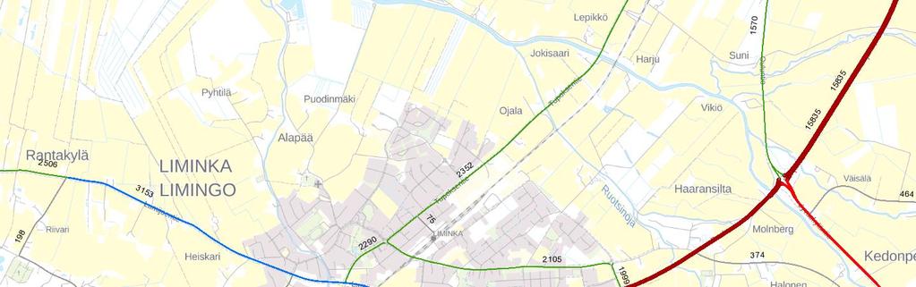 1.3 Liikennemäärät ja -ennuste Vuoden 2016 suurimmat liikennemäärät Limingassa ovat valtatiellä 4 Haaransillalta pohjoiseen noin 15800 ajoneuvoa vuorokaudessa.