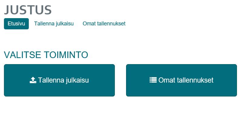 Valitse etusivulla painike Tallenna julkaisu.