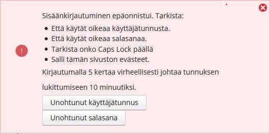 29.1.2019 14 Salasanan tulee sisältää vähintään kolme seuraavista vaihtoehdoista: yksi pieni kirjain, yksi iso kirjain, yksi numero, yksi erikoismerkki.