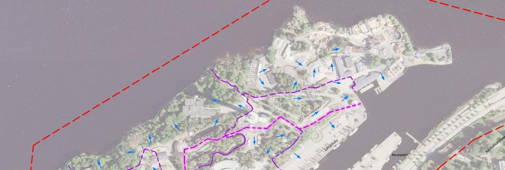 4 Suunnittelualue kuuluu kokonaisuudessaan Näsijärven lähivaluma-alueeseen. Suunnittelualueen halki kulkee päävedenjakaja lounas-koillissuunnassa.