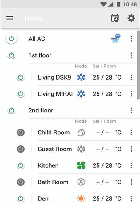 Toshiba Home AC Control -sovellus.