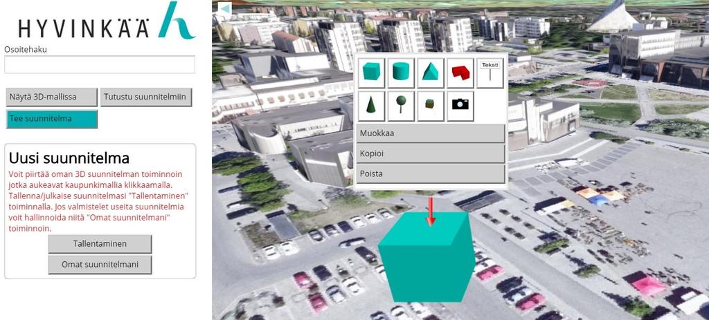 TOTEUTUS Helppokäyttöiset 3D-piirtotyökalut kaupunkilaisten