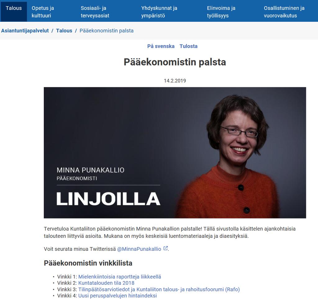Talousennusteita Suomen kansantalous nyt ja ennusteet https://www.kuntaliitto.