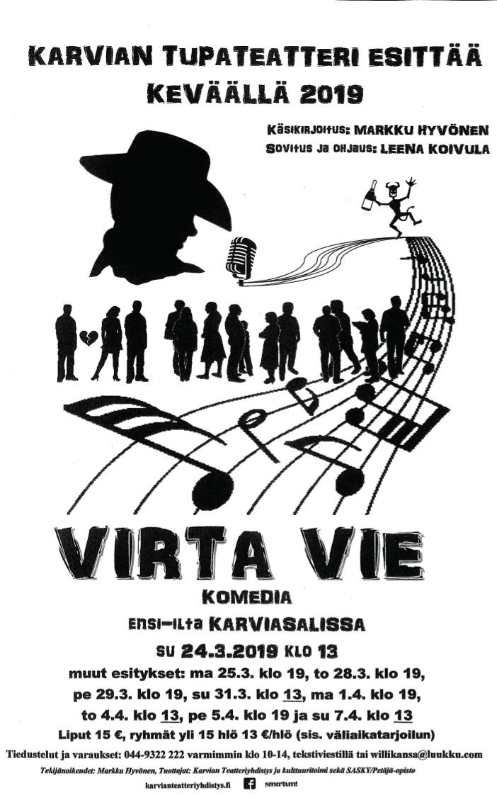 Messu kirkossa klo 10 Vauvajuhla ja vauvakirkko Srk-salissa klo 13-15. Karvian kunta, MLL, Päivätilaisuus klo 11, Markku Kuokkanen ja Juhalat. Sanan ja sävelen ilta klo 18 kirkossa.