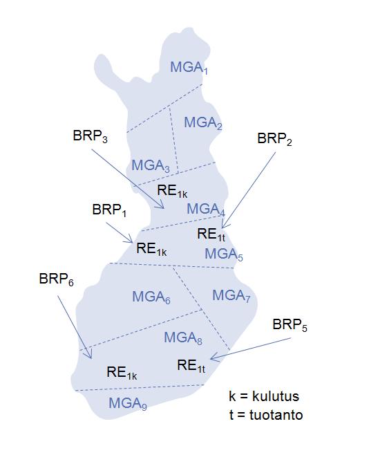 mittausalueen sisällä ja käyttää eri mittausalueilla eri tasevastaavia.