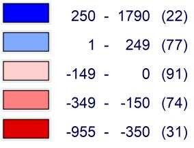 Pyhäranta (664 / as.) 5. Utsjoki (663 /as.) Pienimmät arvot (Manner-Suomi): 291.