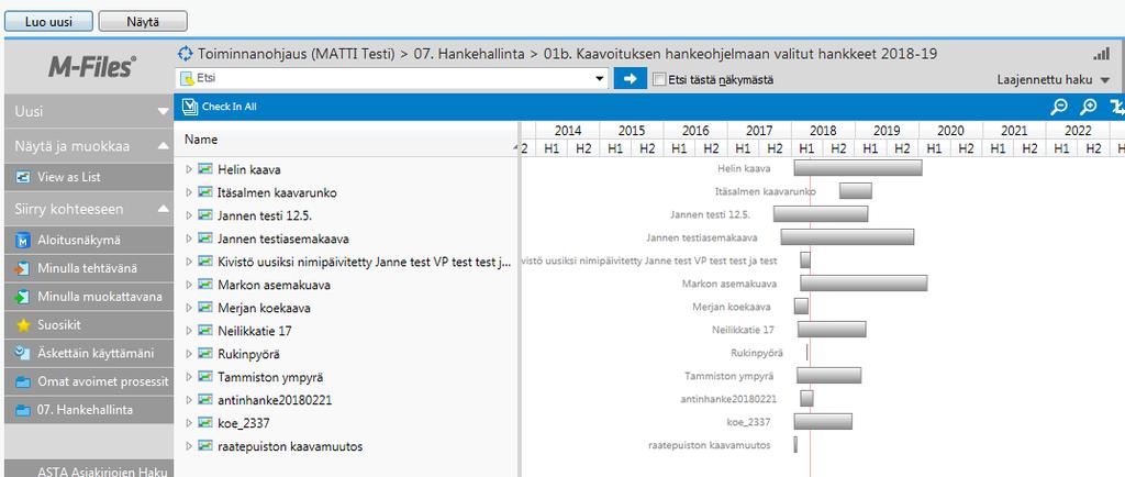 hanketyypeittäin Kaavoitus, yleissuunnittelu, suunnittelu, rakentaminen,