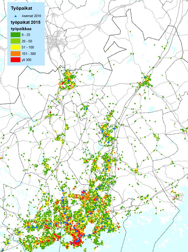 Työpaikat 2015 Työpaikat Kunta 2016 Hyvinkää 19321