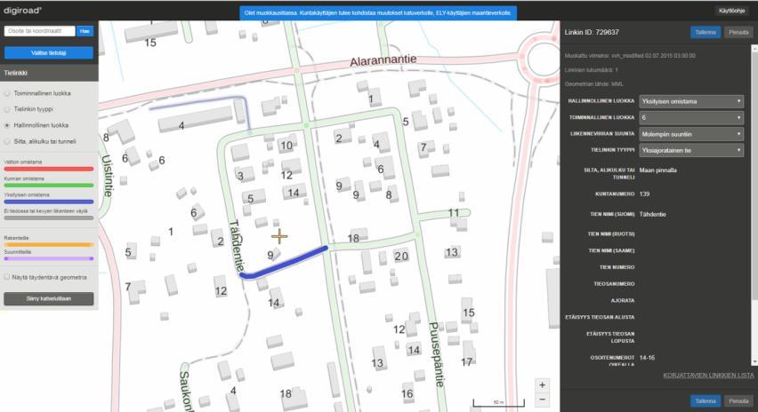 20( 22 ) Kuvio 10. Poikkileikkaus saneeraussuunnitelmasta 10.4. Digiroad-aineiston laadunvarmistus Kuntotutkimuksen pohjalta voidaan laatia Digiroad ominaisuustietojen laadunvarmistus.