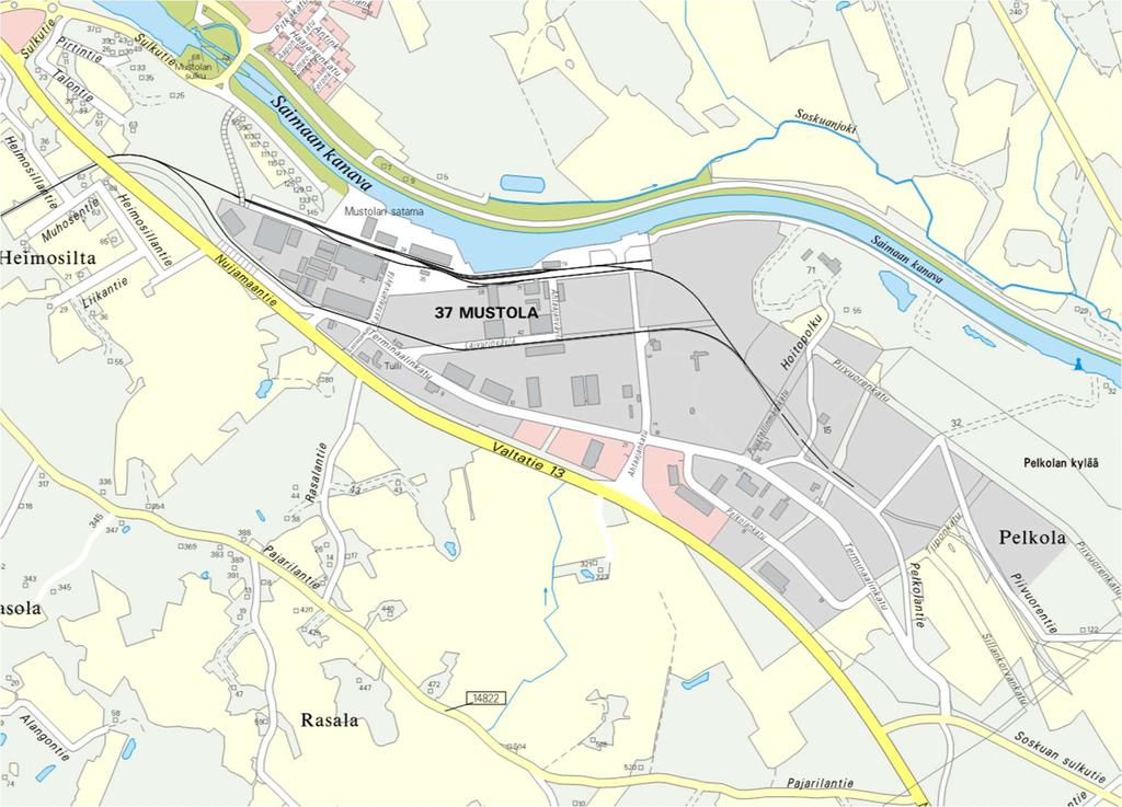 2/34 1.2 Kaava-alueen sijainti Asemakaavamuutos koskee Lappeenrannan Mustolassa sijaitsevaa Lidlin ja Rajamarketin korttelia.