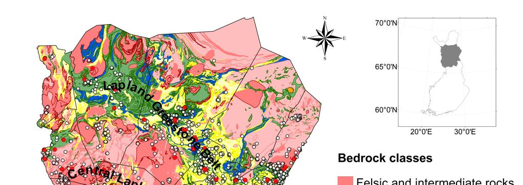 Hirvivahingot ja kallio-&maaperä Hirvituhot keskittyivät emäksisille kalsium- ja magnesium pitoisille kallioperäalueille,