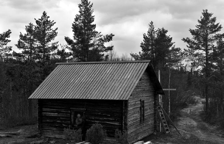 Moberginojan vanhan saunan katto kestää taas säätä pitkän aikaa,