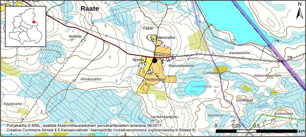 tie kulki nykyistä tielinjausta lännempänä. Hulkonniemen edustalla Niettussaaressa on linnoitusjäänteitä kuten poteroiden ja konekivääriasemien paikkoja.