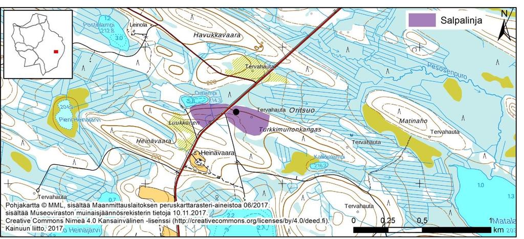 Kohde on talvisodan aikainen puolustusasema, jota vahvistettiin välirauhan aikana. Linnoitteet kuuluvat Salpalinjan puolustusketjuun.