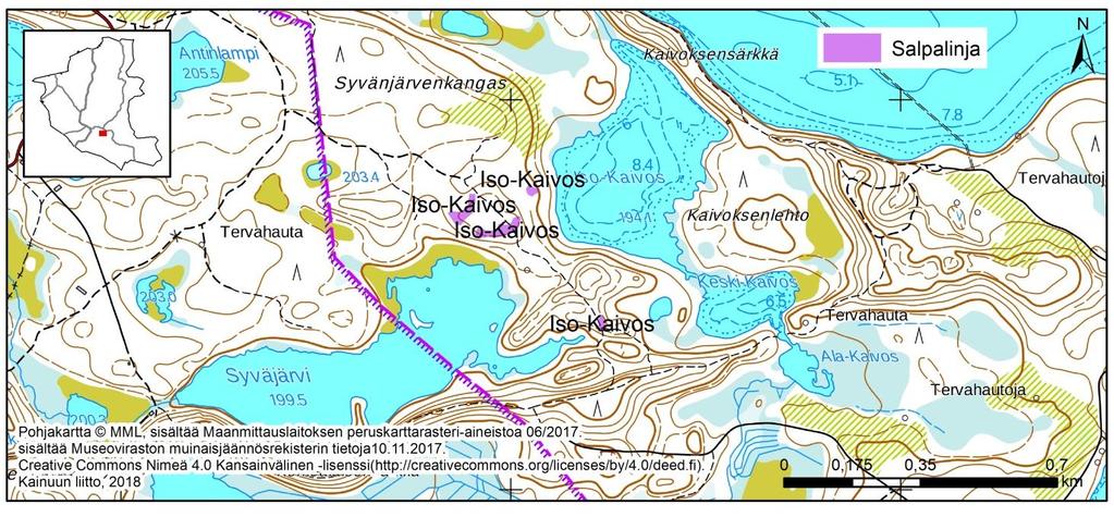 Kohde on talvisodan aikainen puolustusasema, jota vahvistettiin välirauhan aikana. Linnoitteet kuuluvat Salpalinjan puolustusketjuun. Kohde sijaitsee viidessä osassa Kuivassalmen ympäristössä.