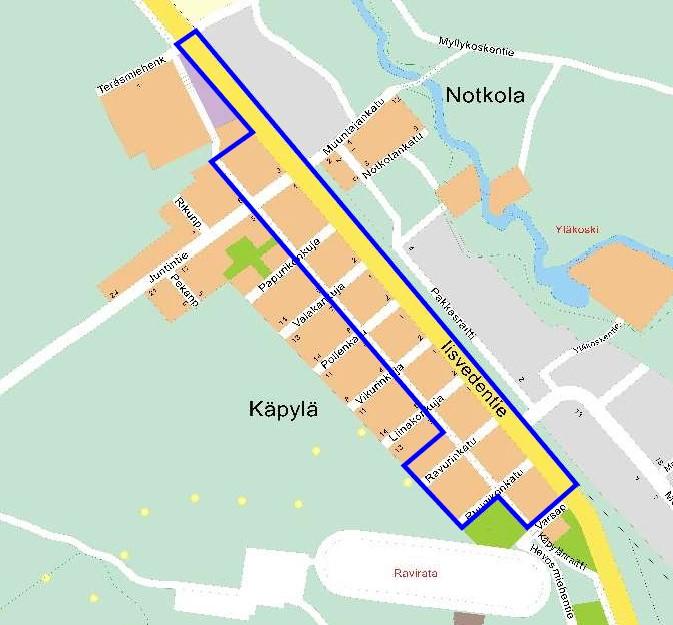 4.2 Asemakaavoitus Käpylän alueen asemakaava Iisvedentien ja Käpylänraitin kevyen liikenteen väylän välinen alue Käpylässä on vielä vailla asemakaavaa.