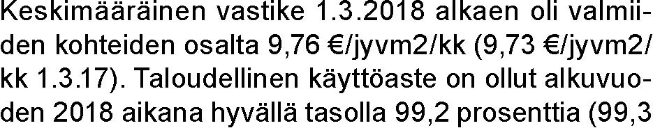 Toivonen, Aulis Anttila, Minna Sitova tavoite 2018 Toimitusjohtaja Koski, Tarja Viljakainen, Juha nousun suuruinen verrattuna kolmen vuoden keskikustannusindeksi).