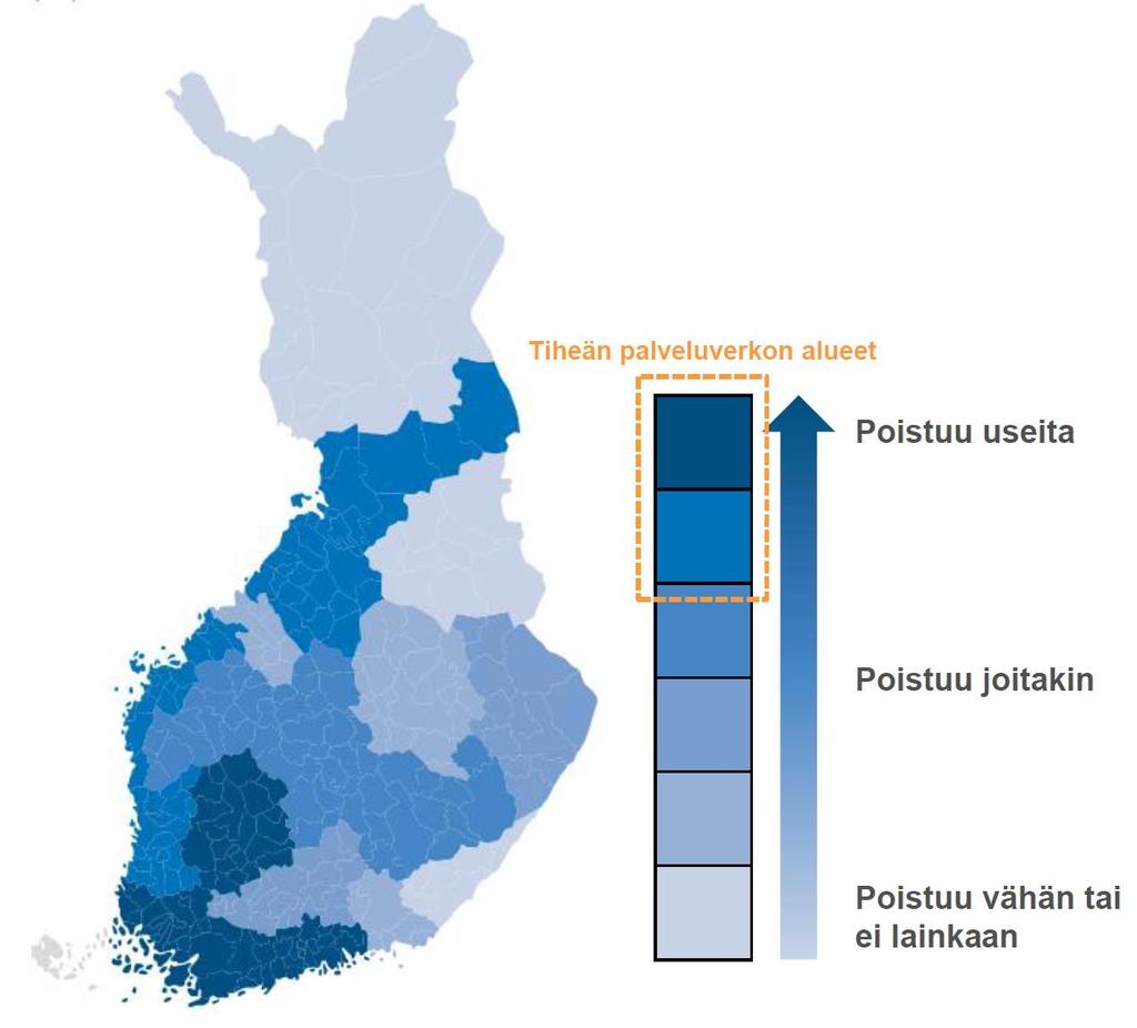 Sote-rakennukset Lähde: NHG Oy / Valtioneuvoston selvitys Rakenteellinen muutos terveyspalveluissa Palveluverkkoa kehitetään jatkossa monimuotoisemmaksi.