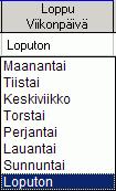 TR top2 6.4.2 Taulukkonäkymä Voit ohjelmoida jakson myös taulukkomuodossa.