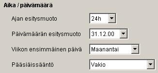 TR top2 kaikkien pääsiäisen mukaan määräytyvien vuosittaisten kirkollisten juhlapyhien ajankohta (esim. helluntai, helatorstai). Pääsiäinen määritetään Pääsiäissääntö-valikossa.