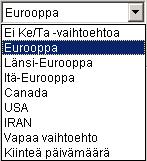 Kuva 48: Laitteen asetukset: aika/päivämäärä Kesä-/talvisääntö Kesä-/talvisäännössä on käytössä useita vaihtoehtoja: Kuva 49: Laitteen asetukset: Kesä-/talvisääntö-valikko Kesä-/talvisääntö Ei