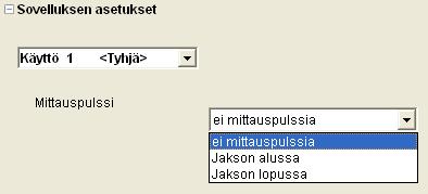 TTariffi- ja erikoiskytkinkello TR top2 Kuva 86: Laitteen asetukset: Sovellukset 2) Määritä kytkentätila, ajanjakso ja pulssin pituus. Kuva 87: Laitteen asetukset: Mittauspulssi 9.