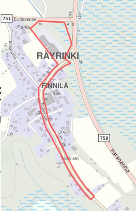 4,4 ha ja se sijaitsee Vetelin kunnan Räyringin kylällä noin 13 kilometrin päässä Vetelin liikekeskustasta etelään.