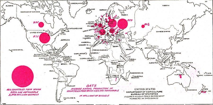 Global Oats Production World Distribution of Oat Production,