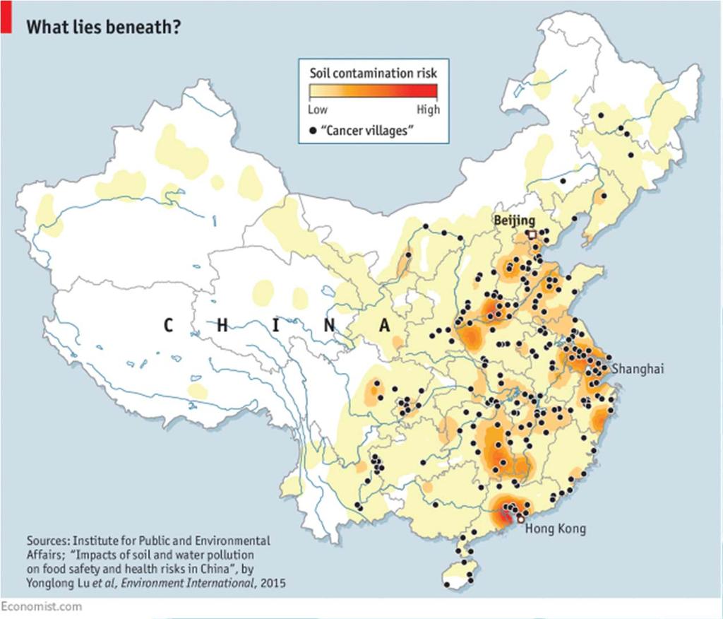 MAAPERÄN KUNNOSTUKSEN MARKKINAT KIINASSA Vuonna 2014 Kiinan valtio julkaisi valtakunnallisen maaperäkartoituksen tulokset, joiden mukaan 16.