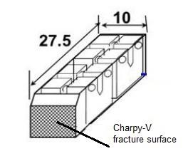 In Figures 35-36 is presented cutting schemes of miniature specimens from Barsebäck 2 material and in Figures 37-38 from Ringhals 4 surrogate weld metal.
