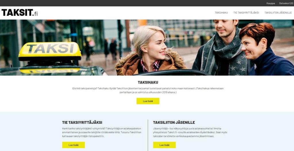 2. Taksit.fi -palvelun sisältö Taksit.fi toimii internet-selaimella osoitteessa https://www.taksit.