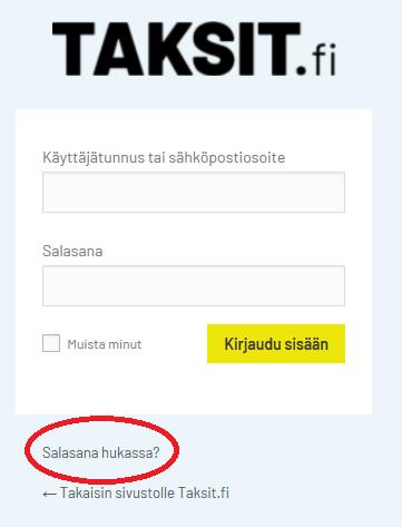 3. Kirjautuminen ensimmäisellä kerralla Voit aktivoida Taksit.