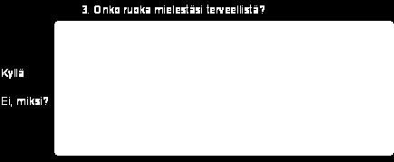 3. Onko ruoka mielestäsi