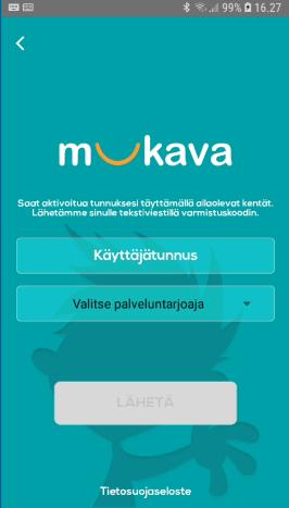 Mukava - puhelinsovellus Mukava puhelinsovellus toimii Android- ja Apple-puhelimissa. Mukava puhelinsovellus on tarkoitettu helposti mukana kulkevaksi yhteydenpidon välineeksi.