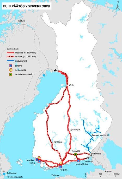 Päärata TEN-T verkolla Päärata kuuluu koko Euroopan laajuiseen, Euroopan Unionin määrittelemään liikenteen ydinverkkoon eli TEN-T verkkoon Tavoitteena on parantaa yhteyksiä eri kuljetusmuotojen,