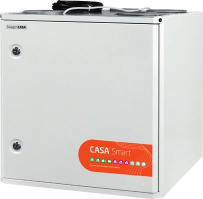 Tuotekoodit ja lisävarusteet CASA R5 Smart CASA Smart The new more intelligent indoor climate CASA R5 Smart - 35-12 l/s, 4 x Ø16mm + Ø125mm - n.