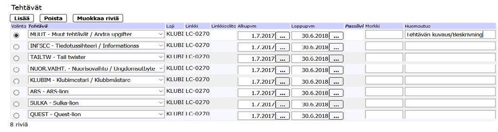 Jäsentiedot Sivu 24 / 25 12.