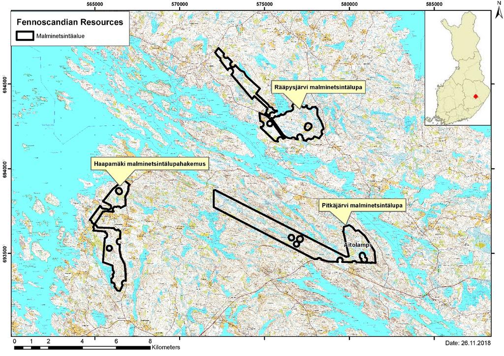 Pohjois- ja Etelä Savon Grafiittihankkeet Alkuvaiheen malminetsintä; esim kallioperäkartoitus, näytteenotto, sähkömagneettiset mittaukset ja koekairaukset Alustavat testityöt