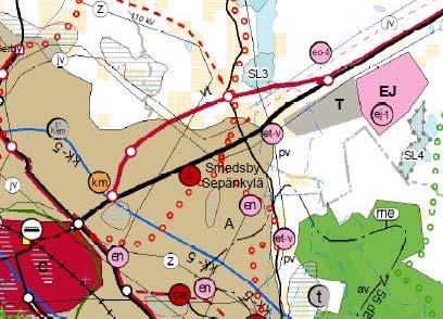 Sivu 4 Maakuntakaavassa alue on osoitettu merkinnällä A, taajamatoimintojen alue.