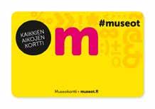 Museokortti kaikkien aikojen kortti Museokortti-järjestelmässä on lähes 300 kohdetta kaikkialla Suomessa.