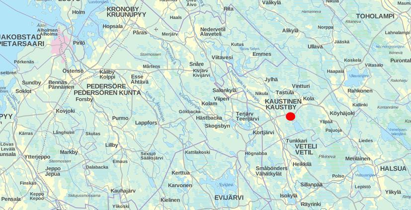 1 PERUS- JA TUNNISTETIEDOT 1.1 Kaava-alueen sijainti Kaustisen kunta sijaitsee Keski-Pohjanmaalla. Naapurikuntia ovat Halsua, Kokkola, Kruunupyy ja Veteli.