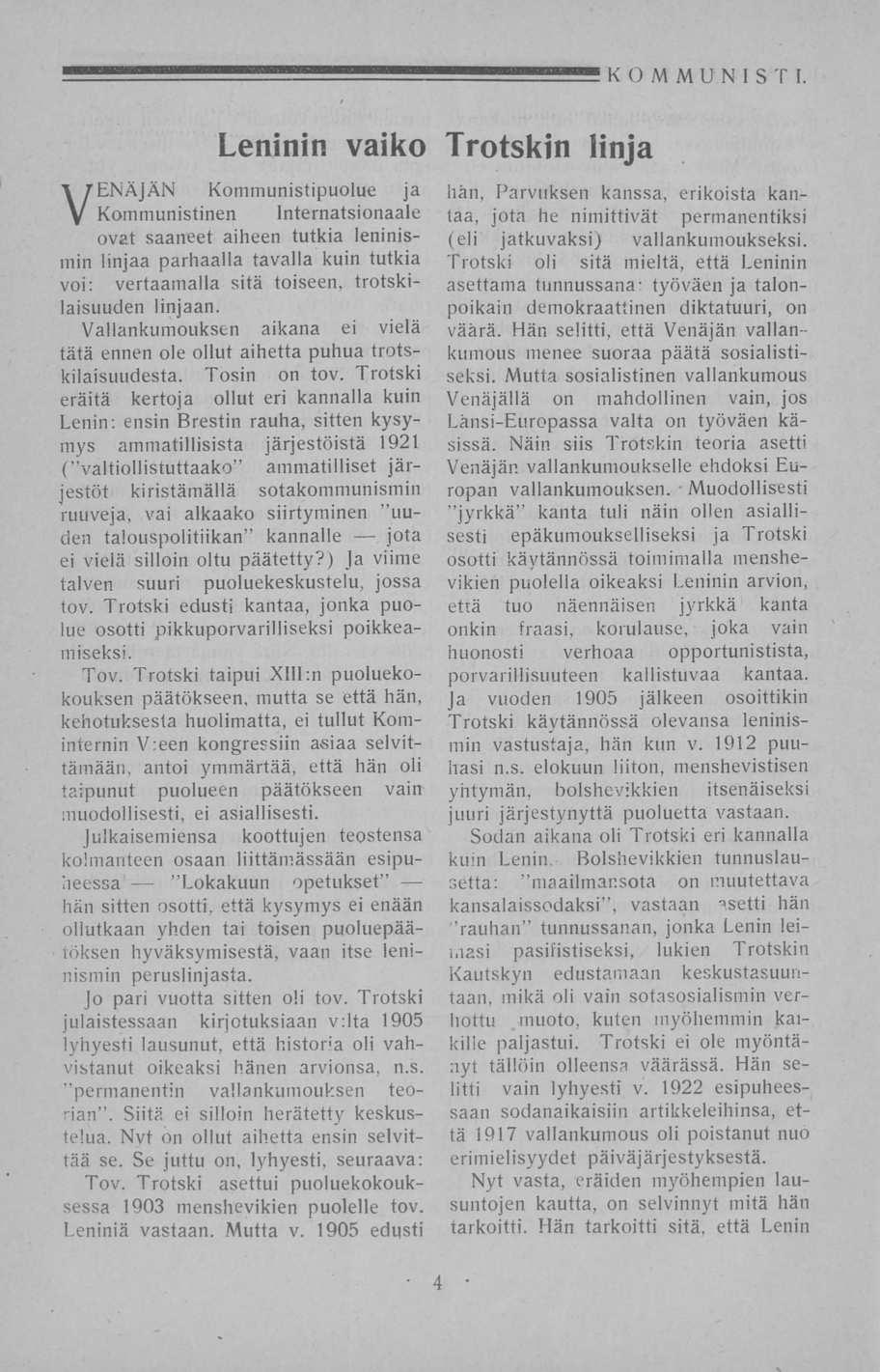 "Lokakuun KOMMUNISTI.