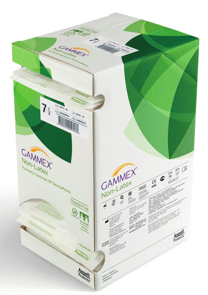 GAMMEX Non-Latex -käsine ei sisällä lateksiproteiineja tai kiihdytinkemikaaleja, joten se sopii estämään tyypin I allergioita ja minimoimaan tyypin IV allergioiden riskiä terveydenhuollon
