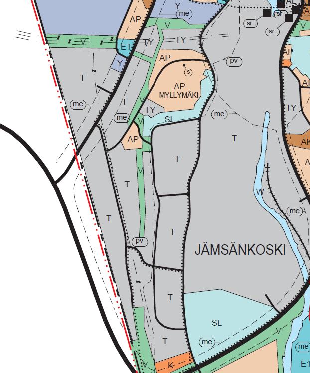 LIITE 7.11.2011 Liite 3. Ote Jämsänkosken keskustaajaman osayleiskaavasta.