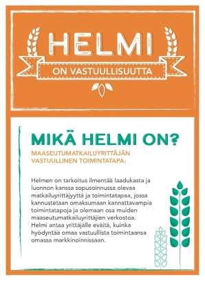 2 1 Helmi vastuullisen maaseutumatkailun kehittämishanke Ota vastuu!