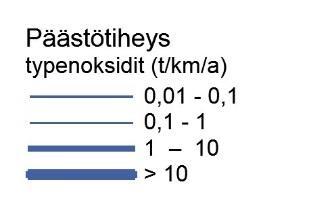 3.2 Liikenne Tärkeimpiä autoliikenteestä aiheutuvia päästöjä ovat hiukkaset, typenoksidit, hiilimonoksidi ja haihtuvat orgaaniset yhdisteet (VOC).