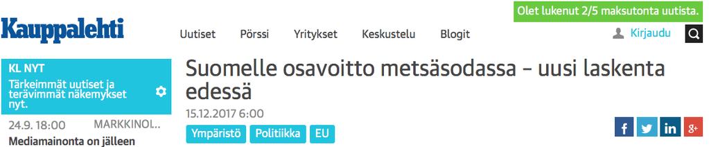 ilmastotietoa ei