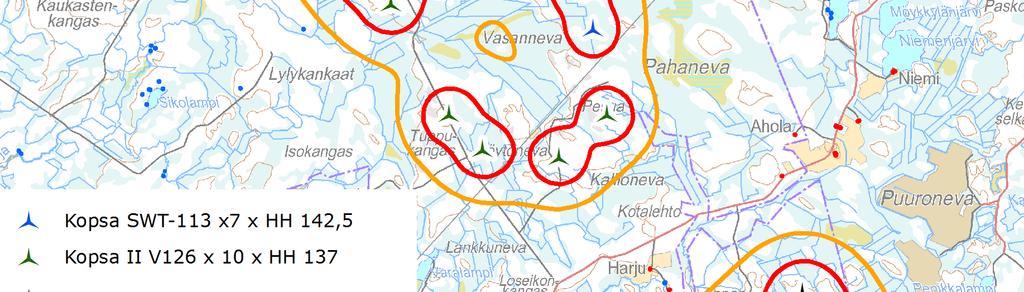 Nykytilanteessa (kuva 2) Mastokangasta lähimpien asuin ja
